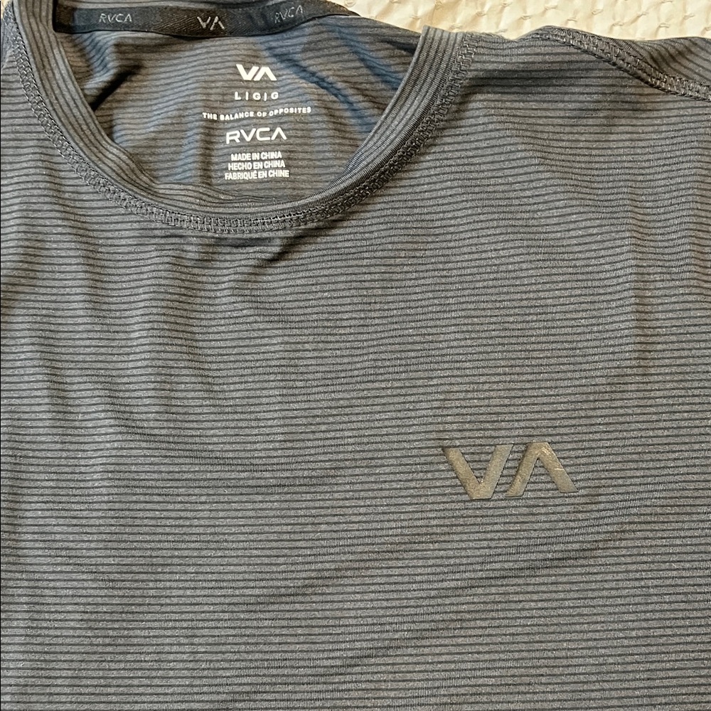 RVCA Charcoal Pinstripe Tee